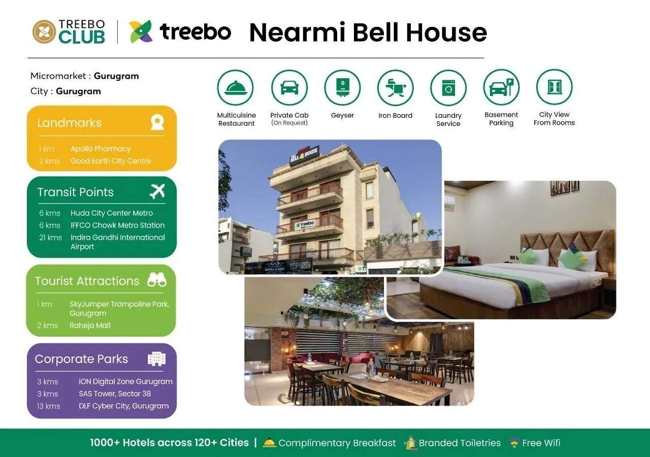 Treebo Nearmi Bell House 호텔 구르가온